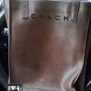 Coach Dark Brown Leather Tote